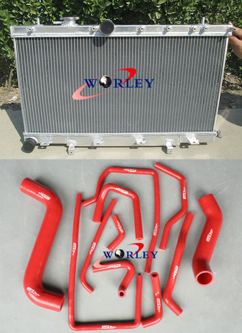 Alu Radiator + BLU HOSE FOR Subaru Impreza WRX STI GG GD GDA GDB 2002-2007 06 05 - Image 6
