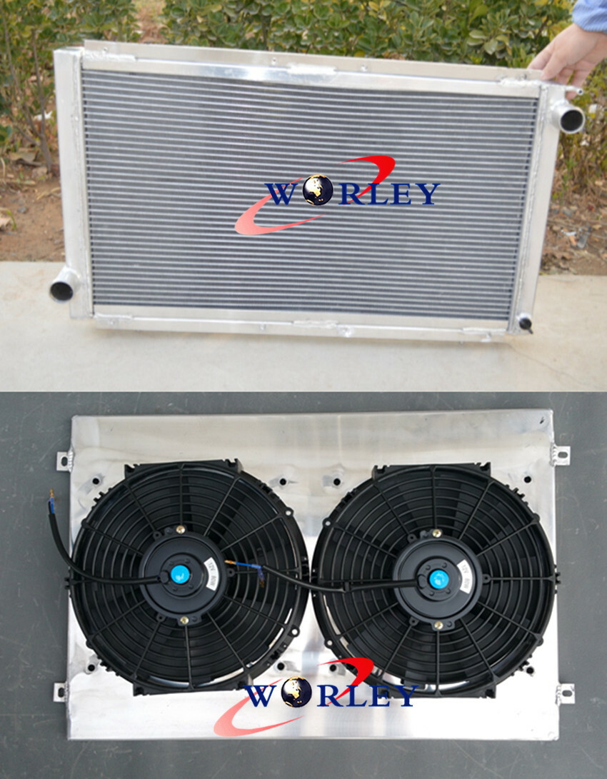 Aluminum radiator & shroud & fan for SUBARU IMPREZA WRX GC8 STI 2.0 1992-2000 MT